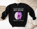 I Purple My Mom Alzheimer'S Awareness Purple Floral Brain Alzheimer'S Disease Support Memory Loss T-Shirts