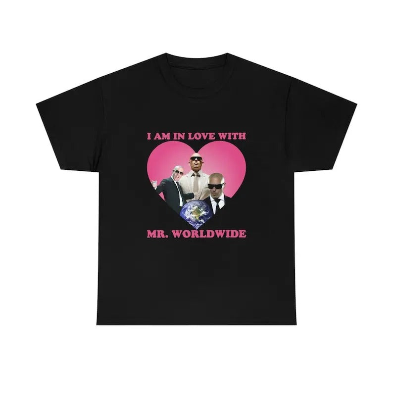 I Am Love Mr Worldwide Pitbull Shirt Trending Shirt Him Cotton Basic Top Fit T-Shirts