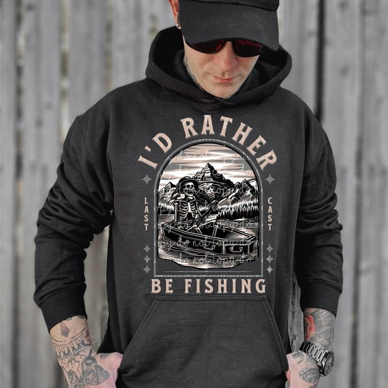 I'D Rather Be Fishing DTF Transfers THIS IS NOT SHIRT T-Shirts