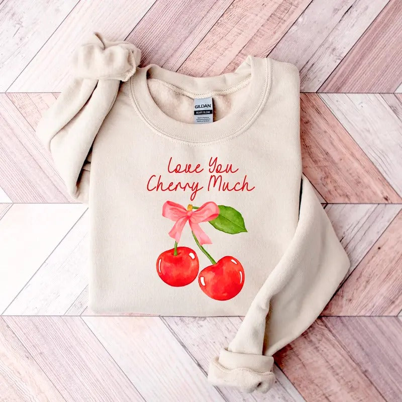 I Love You Cherry Much Casual Cute T-Shirts