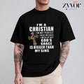 I'M Christian I'M Not Perfect I Mess Up But God'S Grace Is Bigger Than My Sins Shirt Crew Neck Short Sleeve Tops T-Shirts
