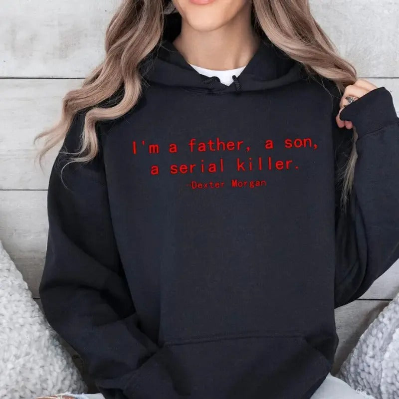 I'M Father Son Dexter Dexter Morgan Shirt 2 Sides Dexter Movie Cotton Fit Polyester Casual T-Shirts