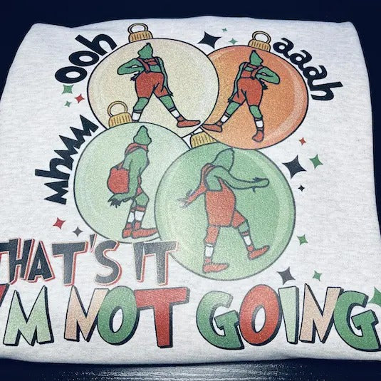 I'M Not Going Glitter Fleece T-Shirts