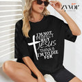 I'M Not Perfect But Jesus Thinks I'M Pure Cotton Casual Crew Neck Short Sleeve Tops T-Shirts