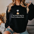 I'M Starting Feel Exhausted Sleepy Chicken Casual Street Fleece Fabric Tops T-Shirts