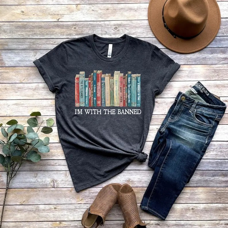 I'M Banned Banned Books Shirt Banned Books Super Soft Reading Shirt. Librarian Shirt T-Shirts