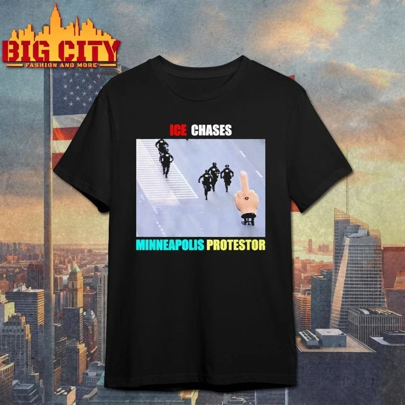 ICE Chases Minneapolis Protestor t-shirt