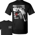 GLOCK WE TRUST Black Multicolor T-Shirts