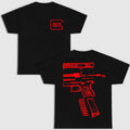GLOCK WE TRUST DOUBLE SIDE SHIRT BLACK VERSION Menswear Top New Underwear Streetwear T-Shirts