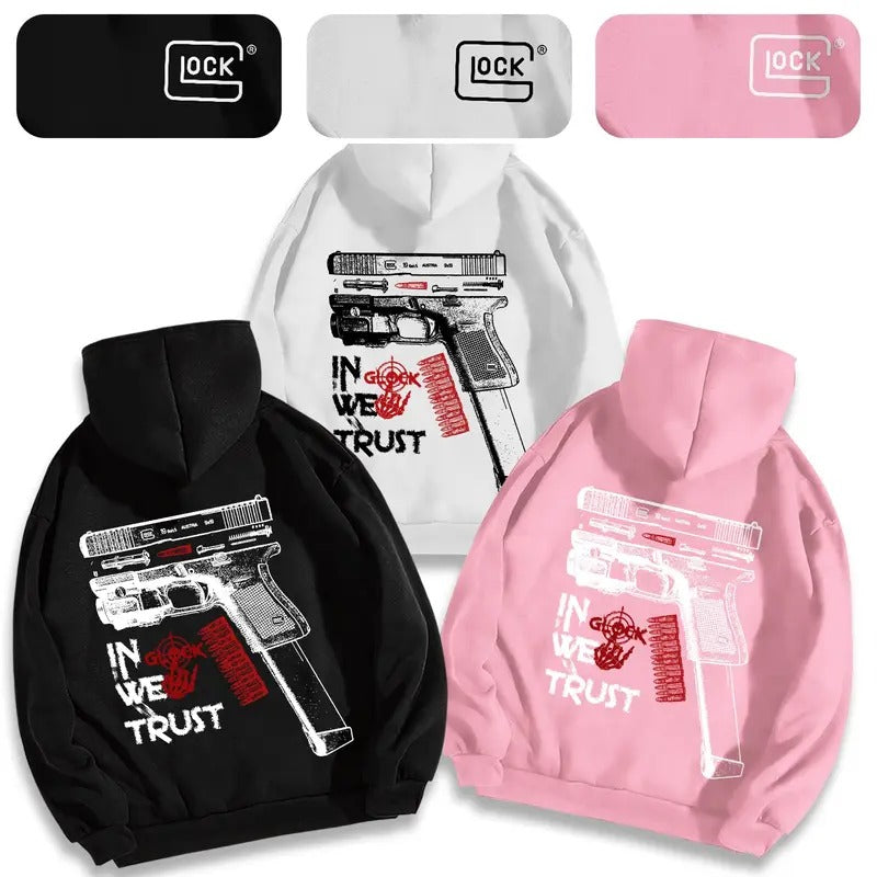 GLOCK WE TRUST DOUBLE SIDE NEW ERA Cotton Menswear T-Shirts