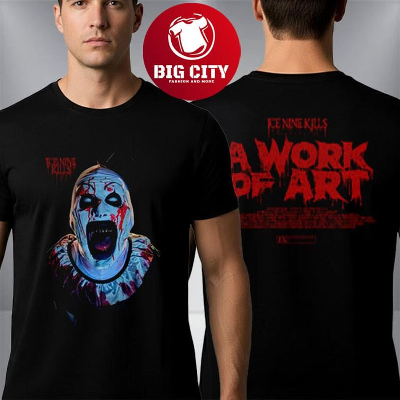 Ice Nine Kills Silver Scream Con London Terrifier Scream A Work Of Art Two Sided Shirt