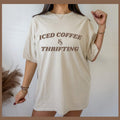 Iced Coffee Thrifting Top Womenswear Casual Spring Summer T-Shirts