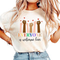 Idaho Teacher Shirt Equality Everyone Is Welcome Here Diversity Support Fist Hand Everyone Is Welcome Here Idaho Teacher Shirt T-Shirts