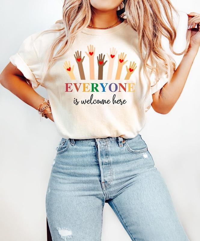 Idaho Teacher Shirt Everyone Is Welcome Here Shirts Inclusion Equality T-Shirts