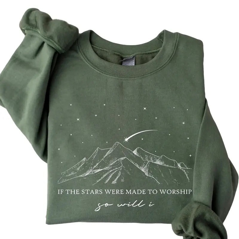 If Stars Were Made Worship Christian Christian Faith Faith Womenswear Cotton Fabric T-Shirts