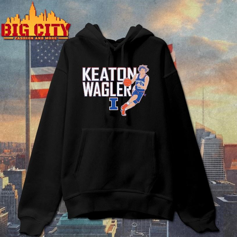 Illinois Basketball Keaton Wagler Name Pose Shirt