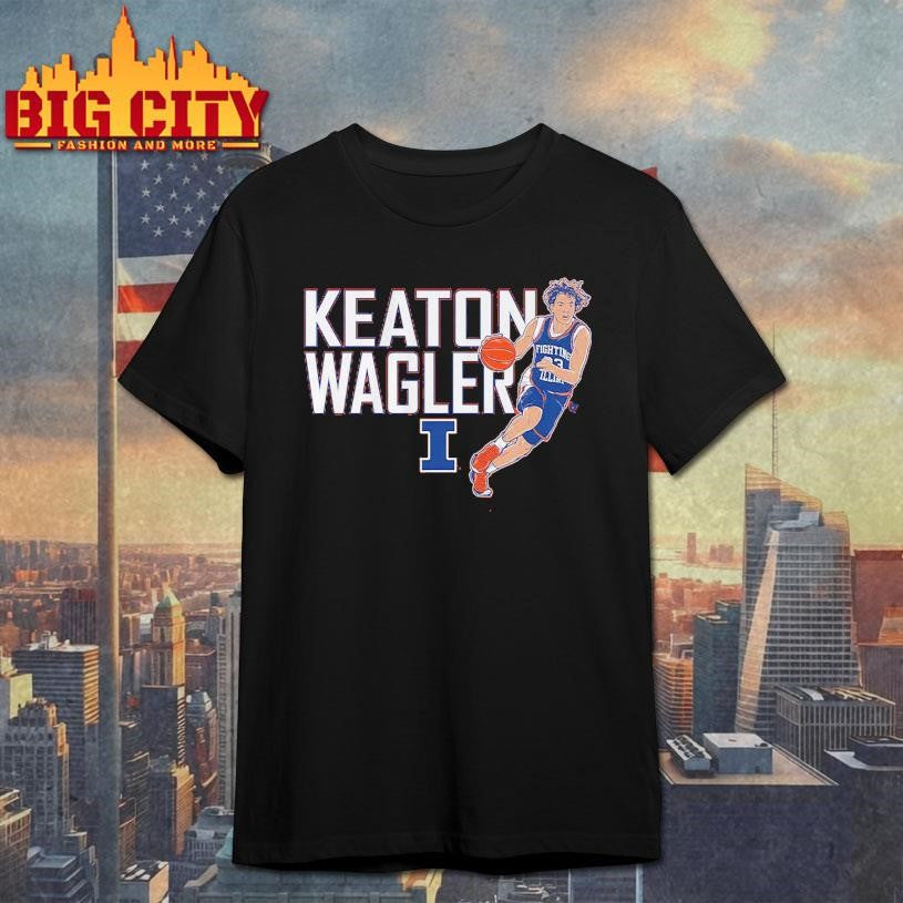 Illinois Basketball Keaton Wagler Name Pose Shirt