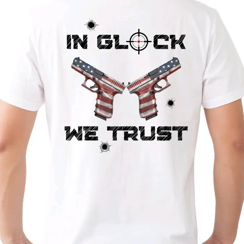Glock We Trust Menswear Top Streetwear Casual T-Shirts