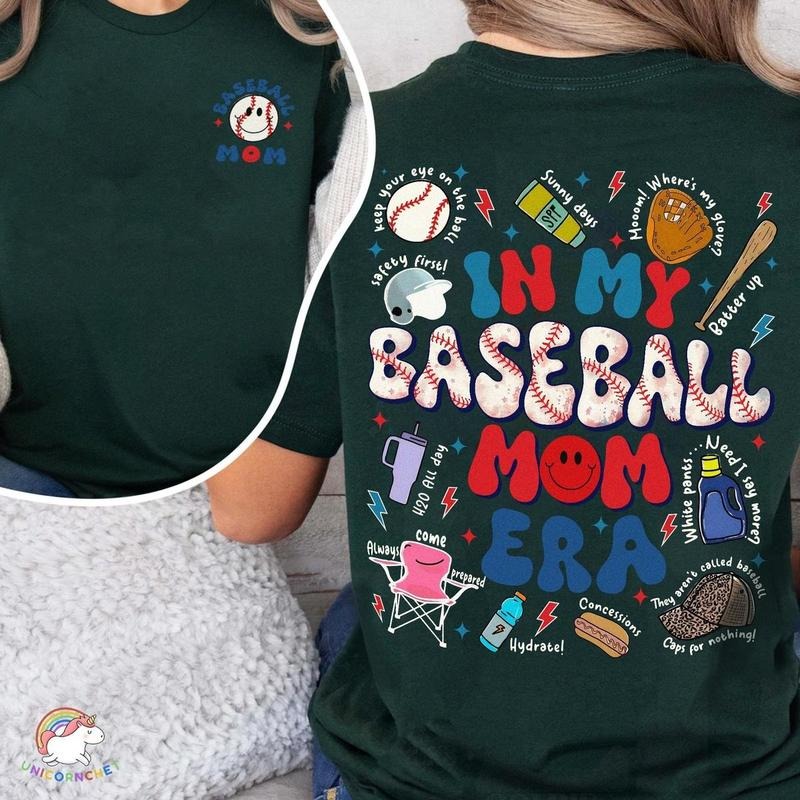 My Baseball Mom Era DRG Baseball Mama DRG Baseball Mom Game Day Baseball Team T-Shirts