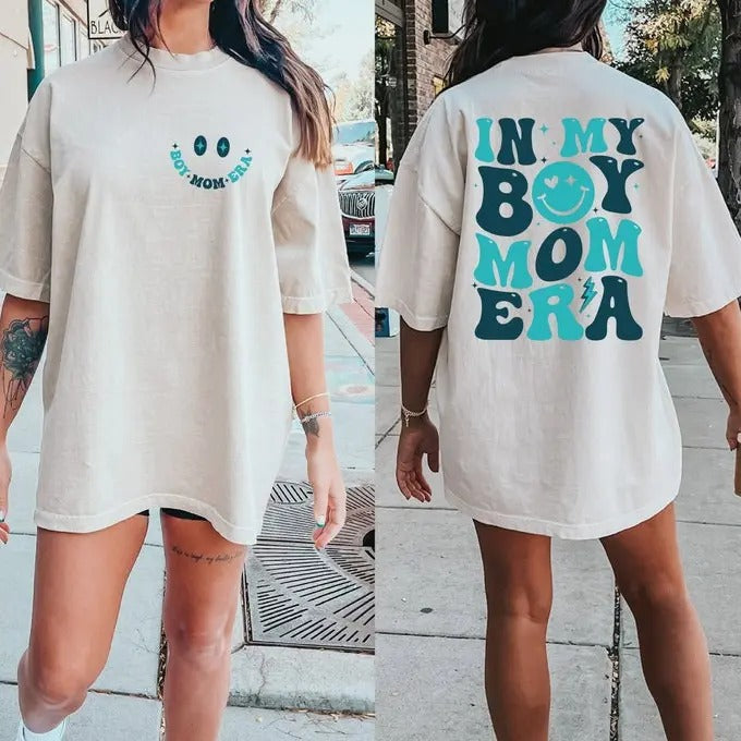 My Boy Mom Era Shirt Breathable Casual Breathable Casual Comfort Comfortable T-Shirts