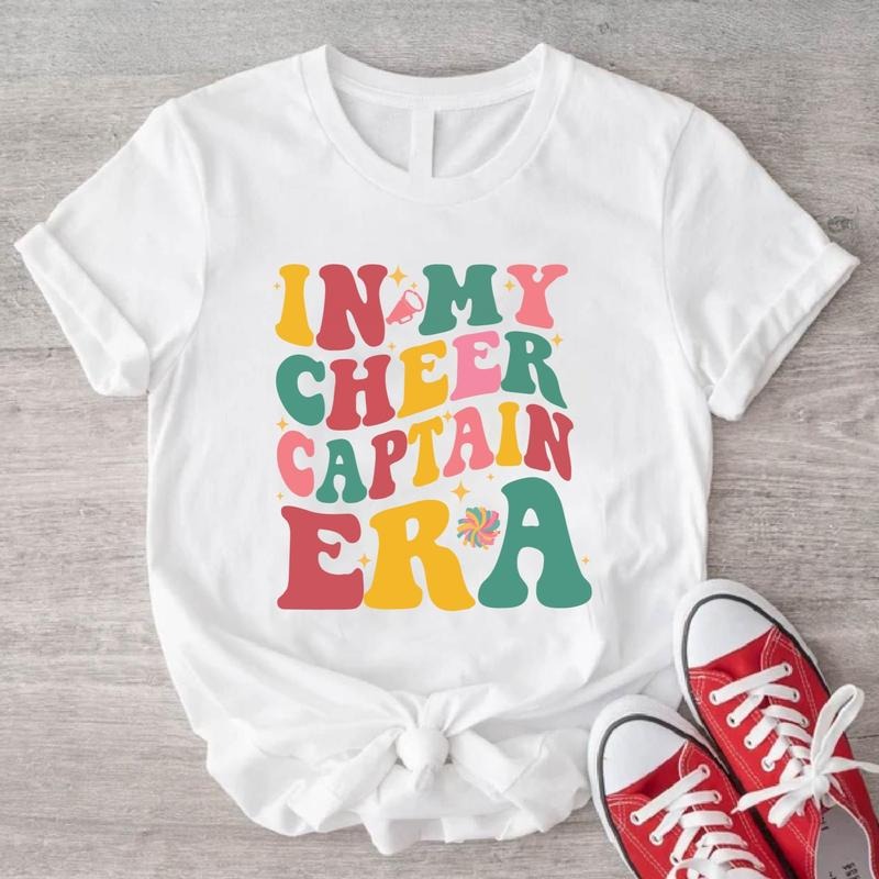 My Cheer Captain Era Shirt Cheering Leader Matching Cheer Squad Shirt Sport Lover Cheer Coach Cheer Team T-Shirts