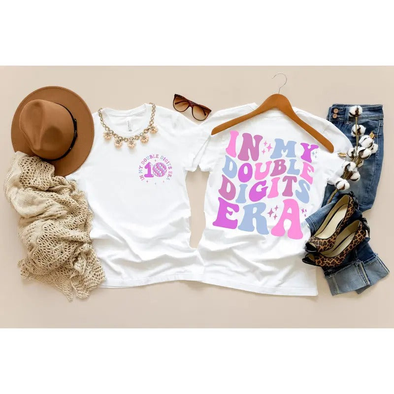 My Double Digits Era Shirt Girl 10 Years Old Ten 10th Girl TK43GN T-Shirts