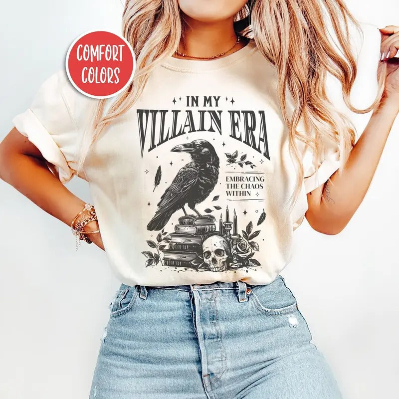 My Villajn Era Shirt Morally Grey Shirt Bookish Shirt Bookish Things Romantasy Book Lover Whimsigoth Shirt Dark Academia T-Shirts