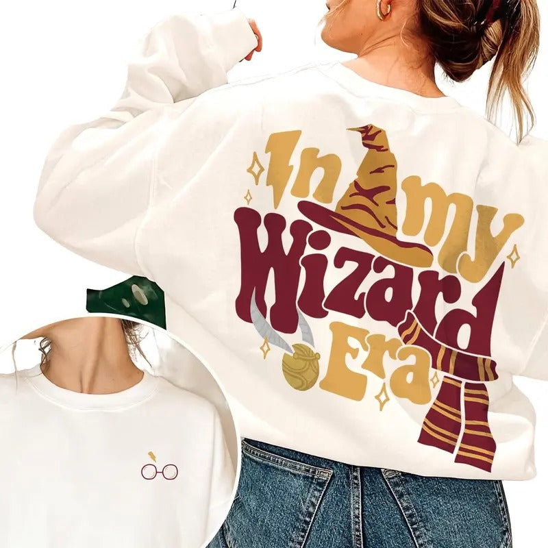 My Wizard Era Wizard School Shirt Wizarding World Shirt Funny Potter Shirt Comfortable Elegance Casual Cotton Womenswear T-Shirts