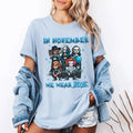 November We Blue Shirt Halloween Character Diabetes Awareness Diabetes Awareness Month Shirt Cotton T-Shirts