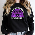 November We Purple Prematurity Awareness Preemie Warrior Mom Purple Ribbon Rainbow World Prematurity Day T-Shirts