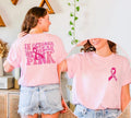 October We Pink Shirt Breast Cancer Awareness Pink Ribbon Front Back Print Cancer Support Shirt T-Shirts