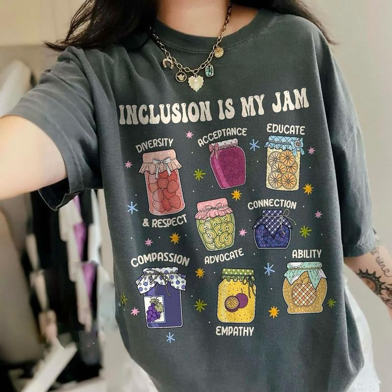 Inclusion Is My Jam Shirt Autism Awareness Inclusion Shirt Neurodiversity Autism Teacher Shirt Education T-Shirts