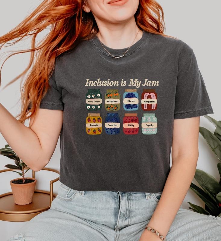 Inclusion Shirt Neurodiversity Shirt Inclusion Is My Jam Education Teacher Autism Awareness Autism Teacher T-Shirts
