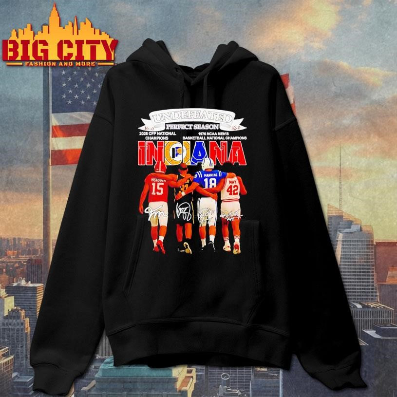 Indiana Undefeated Perfect Season CFP National Champions 1976 NCAA Men’s Basketball National Champions Shirt