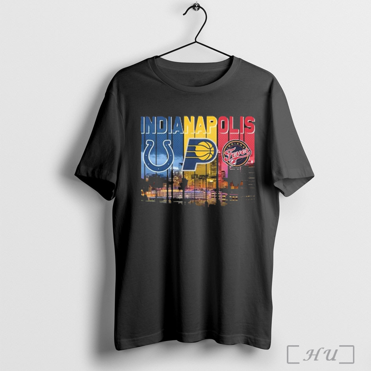 Indianapolis Sports Team Skyline Colts Pacers And Fever 2025 T Shirt