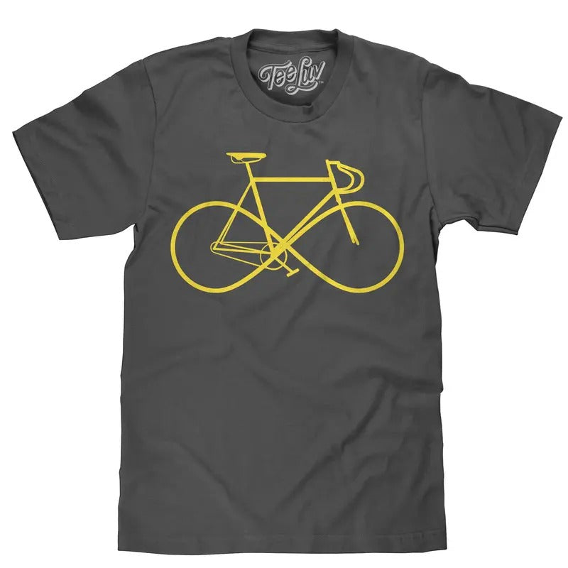 Infinity Sign Bicycle Gray T-Shirts