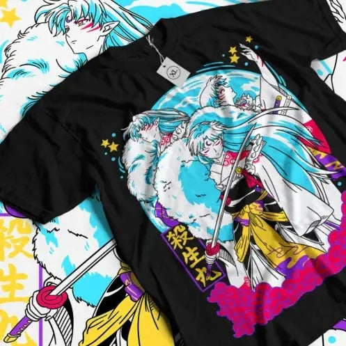 Inuyasha Sesshomaru Red Moon Inu Yasha Kawaii Girl Shirt All Sizestyle{N002}2 T-Shirts