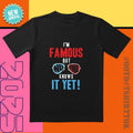 'Invisible Celebrity' Orange Blue Contrast 'I'M Famous' Social Media T-Shirts