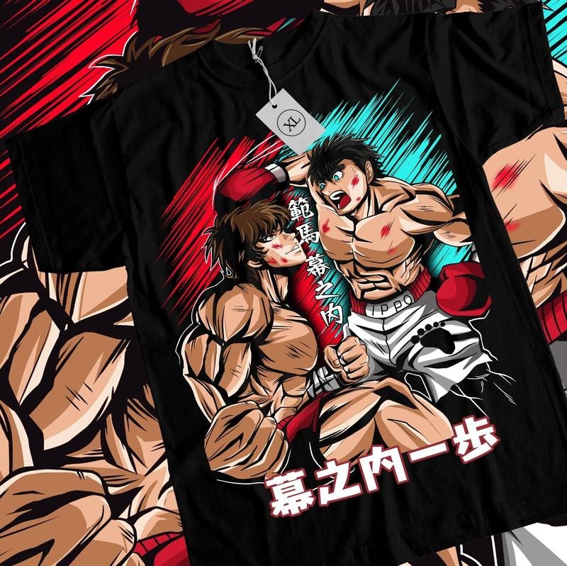 Ippo Vs Baki S 4XL Kamogawa Boxing Gym Ippo Baki Anime Sport Shirt S 4XL T-Shirts
