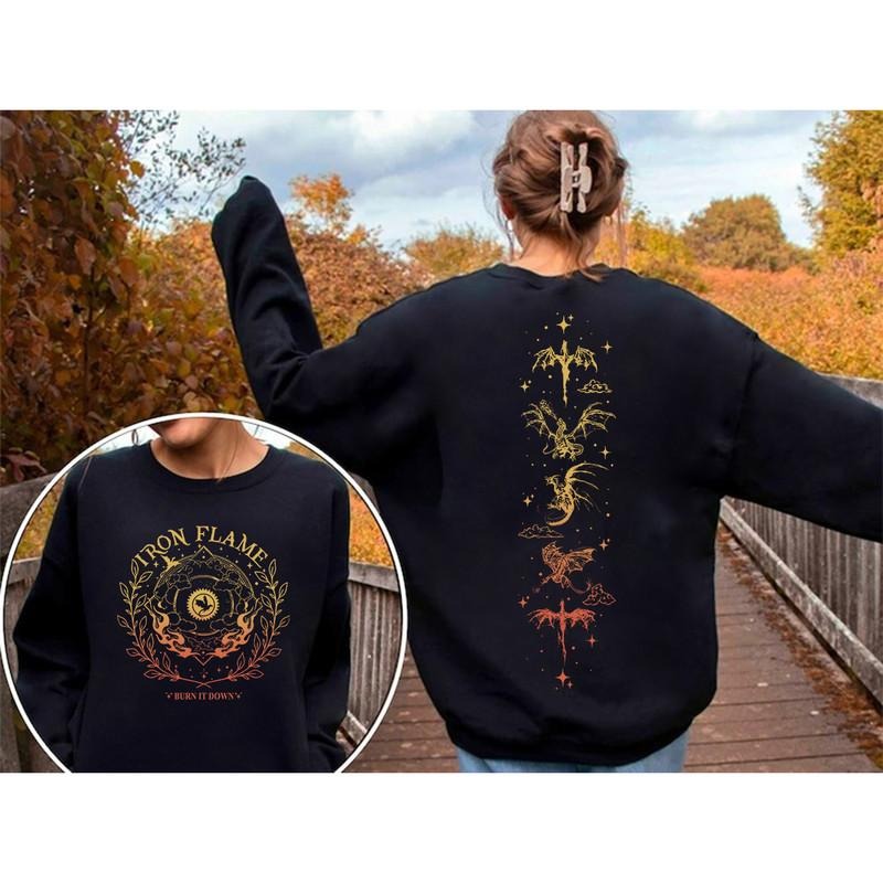 Iron Flame Basgiath War College Fourth Wing Dragon Rider Shirt Bookish T-Shirts