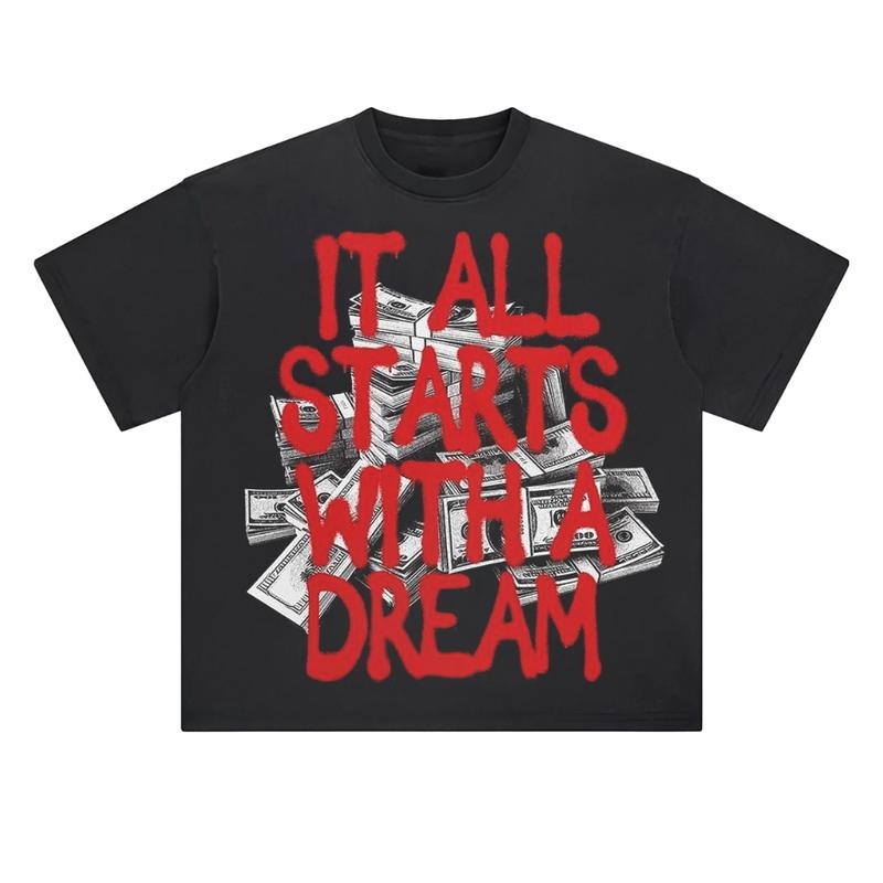 All Starts Dream Casual Y2K Cotton Top Streetwear T-Shirts