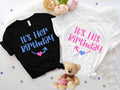 'S Her Shirt 'S His Twins Shirt Matching Sibling Bday Share Same T-Shirts