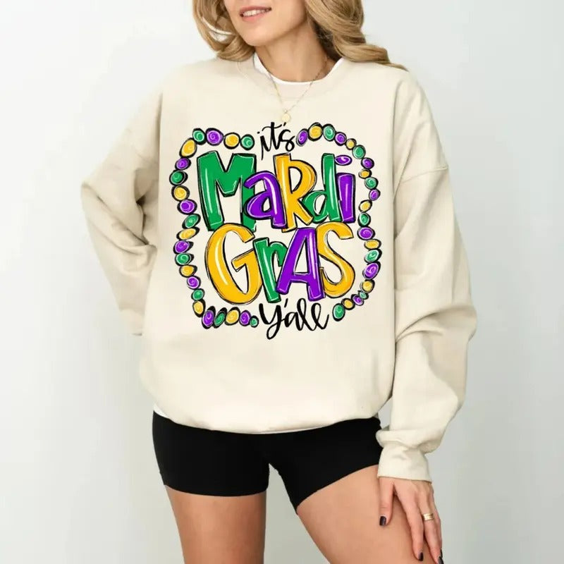'S Mardi Gras Y'All Mardi Gras New Orleans Fat Tuesday Shirt Comfort T-Shirts