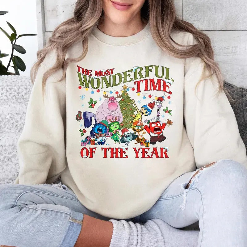 'S Most Time Years Inside Out Shirt Mental Health Anxiety Ennui Joy Fear Xmas T-Shirts