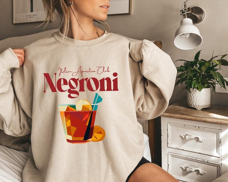 Italian Drinking Negroni Cocktail Funny Drinking Shirt T-Shirts