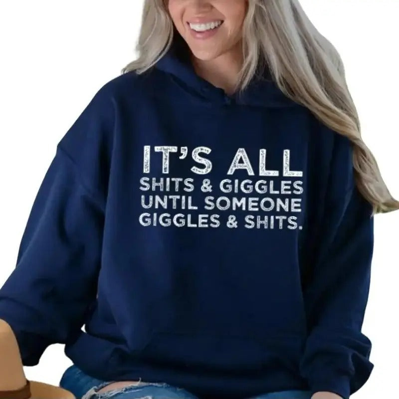 All Shits Giggles Funny Casual Street Fleece Fabric Perfect T-Shirts