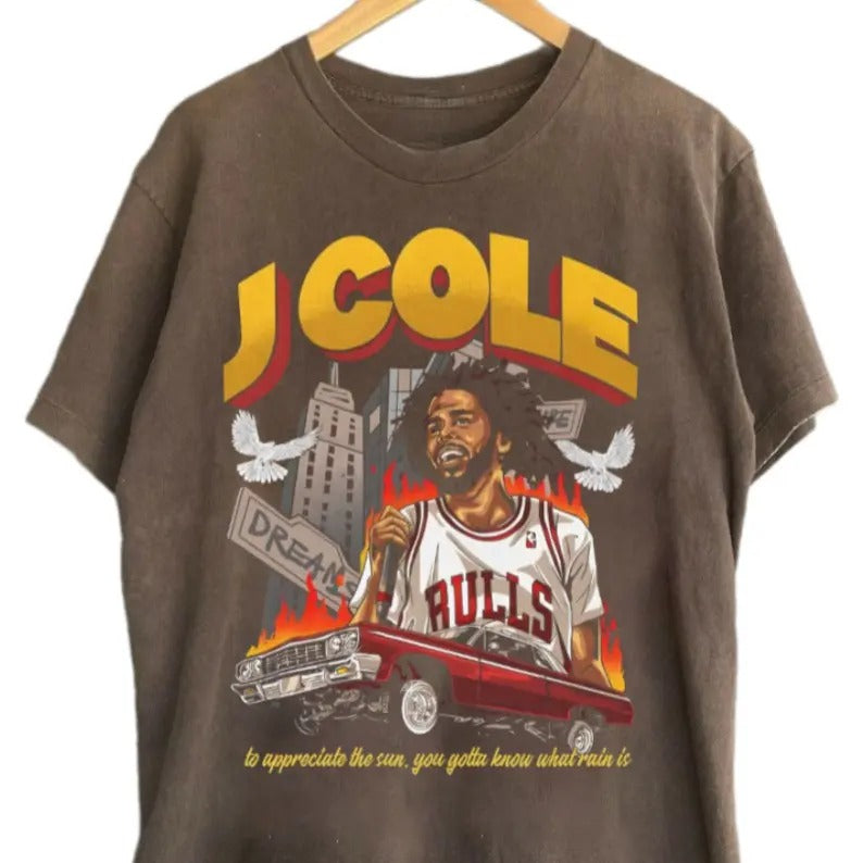 J Cole Shirt Chicago ' Appreciate Sun You Gotta Know What Rain Is' Hot Music Rap T-Shirts