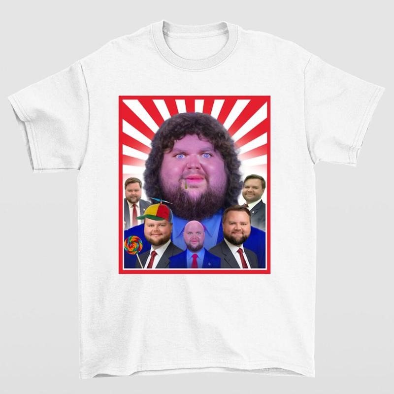JD Vance Face Meme Highlighting Iconic Humorous T-Shirts
