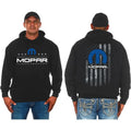 JH GROUP Mopar American Flag 2 Sided Classic Cotton T-Shirts