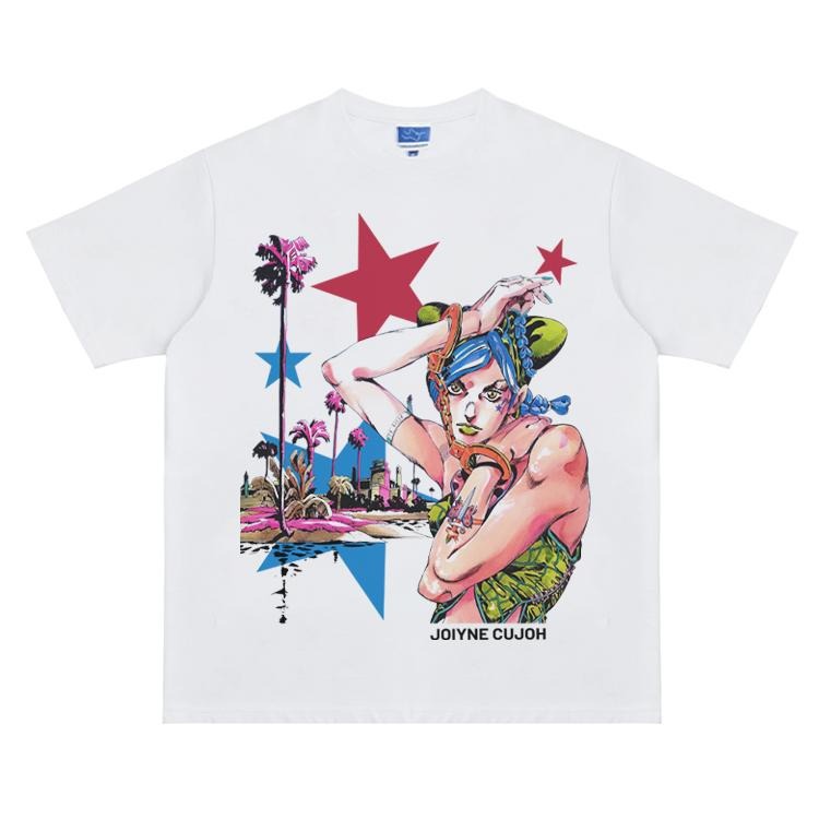 JOJO "Cujoh" Vintage Anime 100% Cotton Original Top Fans Menswear T-Shirts